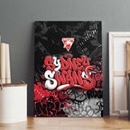 Sydney Swans Canvas Wall Art Urban Graffiti Street Art - Bold Abstract Spray Paint
