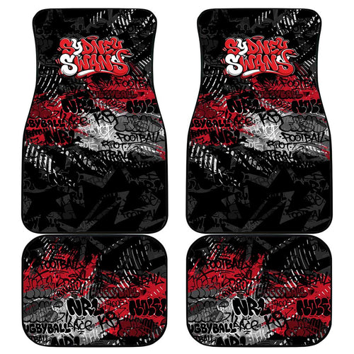 Sydney Swans Car Mats Urban Graffiti Street Art - Bold Abstract Spray Paint