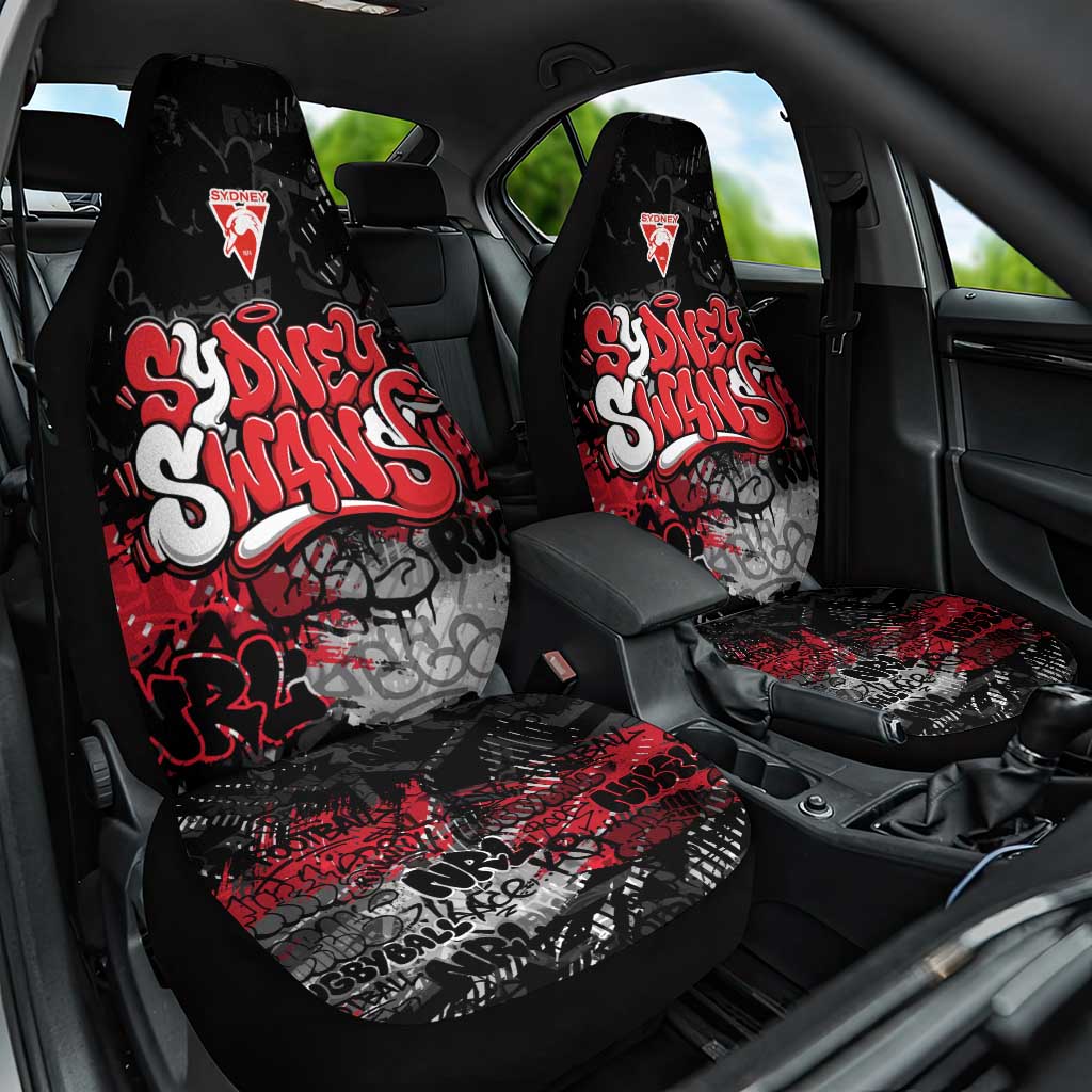 Sydney Swans Car Seat Cover Urban Graffiti Street Art - Bold Abstract Spray Paint