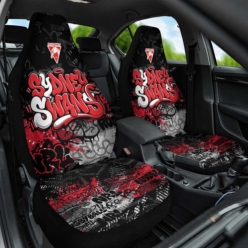 Sydney Swans Car Seat Cover Urban Graffiti Street Art - Bold Abstract Spray Paint