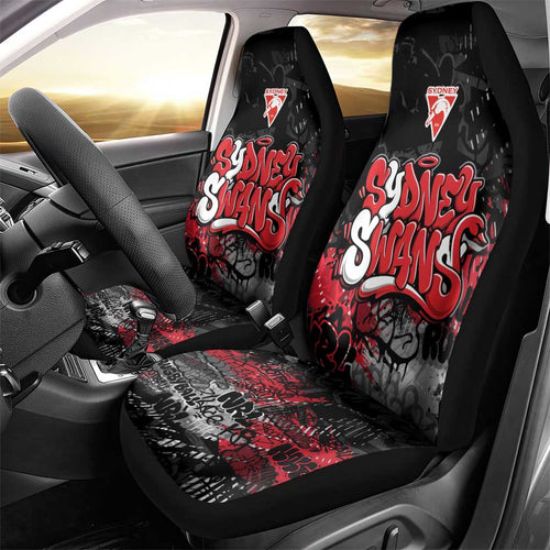 Sydney Swans Car Seat Cover Urban Graffiti Street Art - Bold Abstract Spray Paint