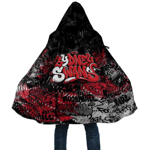 Sydney Swans Cloak Urban Graffiti Street Art - Bold Abstract Spray Paint