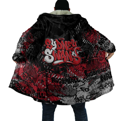 Sydney Swans Cloak Urban Graffiti Street Art - Bold Abstract Spray Paint