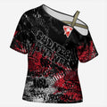 Sydney Swans Cross Shoulder Shirt Urban Graffiti Street Art - Bold Abstract Spray Paint