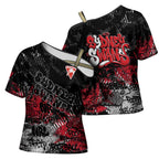Sydney Swans Cross Shoulder Shirt Urban Graffiti Street Art - Bold Abstract Spray Paint