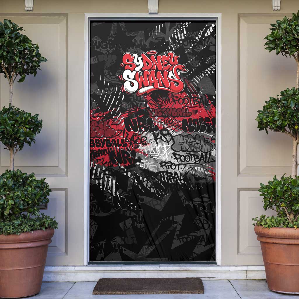 Sydney Swans Door Cover Urban Graffiti Street Art - Bold Abstract Spray Paint