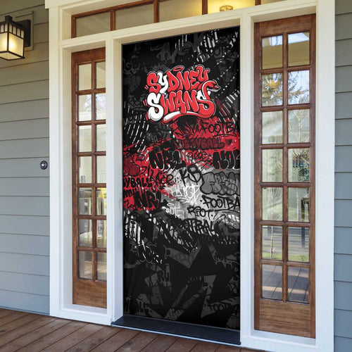Sydney Swans Door Cover Urban Graffiti Street Art - Bold Abstract Spray Paint