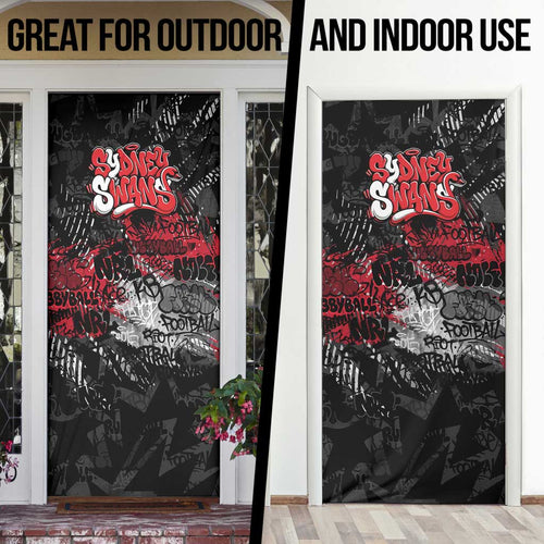 Sydney Swans Door Cover Urban Graffiti Street Art - Bold Abstract Spray Paint