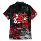 Sydney Swans Family Matching Off Shoulder Maxi Dress and Hawaiian Shirt Urban Graffiti Street Art - Bold Abstract Spray Paint