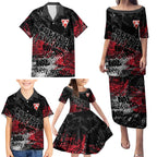 Sydney Swans Family Matching Puletasi and Hawaiian Shirt Urban Graffiti Street Art - Bold Abstract Spray Paint