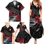 Sydney Swans Family Matching Summer Maxi Dress and Hawaiian Shirt Urban Graffiti Street Art - Bold Abstract Spray Paint