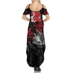 Sydney Swans Family Matching Summer Maxi Dress and Hawaiian Shirt Urban Graffiti Street Art - Bold Abstract Spray Paint