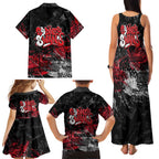 Sydney Swans Family Matching Tank Maxi Dress and Hawaiian Shirt Urban Graffiti Street Art - Bold Abstract Spray Paint