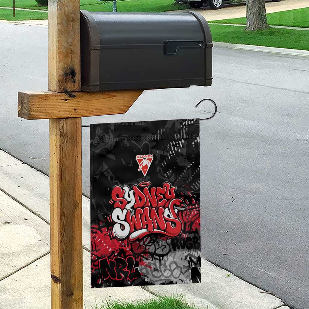 Sydney Swans Garden Flag Urban Graffiti Street Art - Bold Abstract Spray Paint