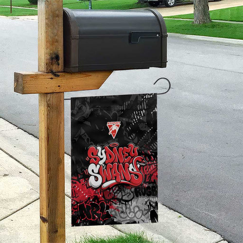 Sydney Swans Garden Flag Urban Graffiti Street Art - Bold Abstract Spray Paint