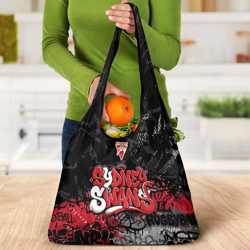 Sydney Swans Grocery Bag Urban Graffiti Street Art - Bold Abstract Spray Paint