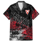 Sydney Swans Hawaiian Shirt Urban Graffiti Street Art - Bold Abstract Spray Paint