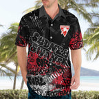 Sydney Swans Hawaiian Shirt Urban Graffiti Street Art - Bold Abstract Spray Paint