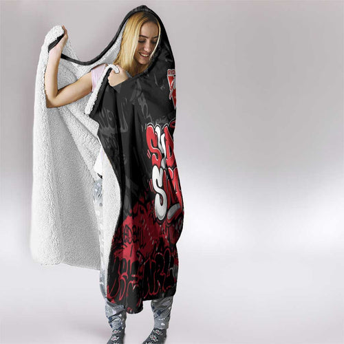 Sydney Swans Hooded Blanket Urban Graffiti Street Art - Bold Abstract Spray Paint