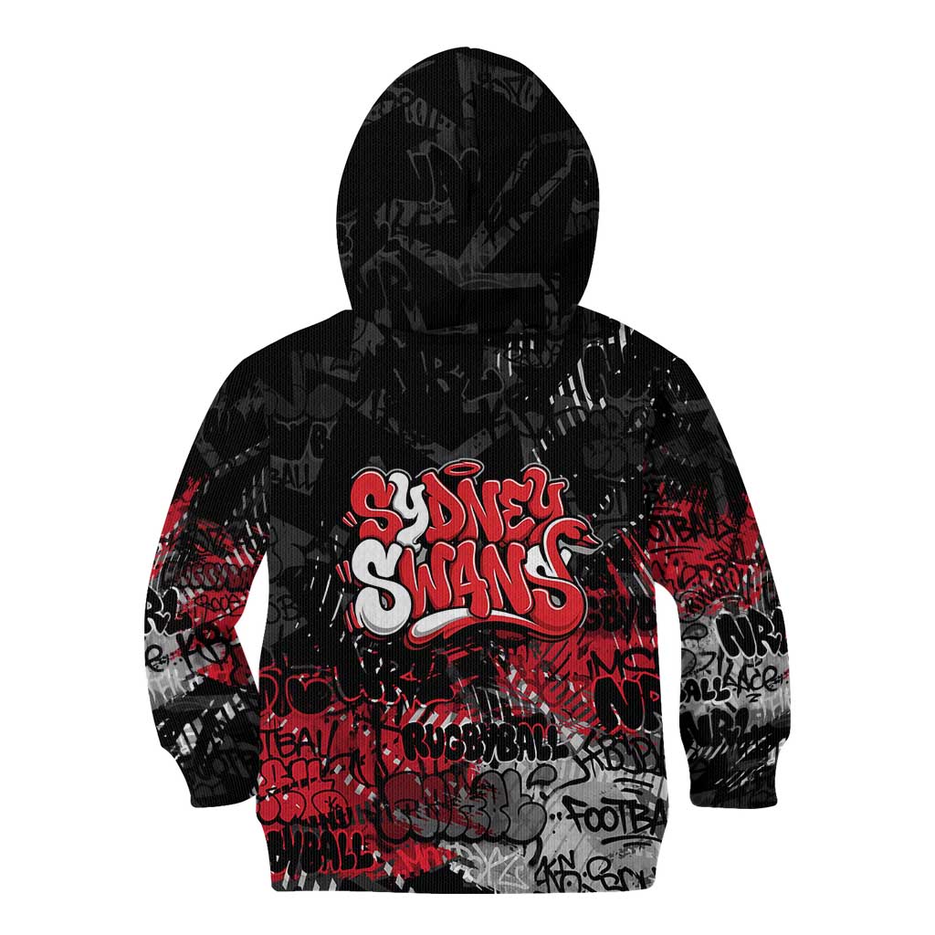 Sydney Swans Kid Hoodie Urban Graffiti Street Art - Bold Abstract Spray Paint