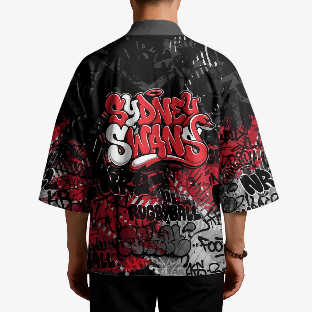 Sydney Swans Kimono Urban Graffiti Street Art - Bold Abstract Spray Paint