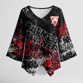 Sydney Swans Kimono Sleeve Blouse Urban Graffiti Street Art - Bold Abstract Spray Paint