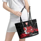 Sydney Swans Leather Tote Bag Urban Graffiti Street Art - Bold Abstract Spray Paint