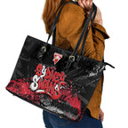 Sydney Swans Leather Tote Bag Urban Graffiti Street Art - Bold Abstract Spray Paint