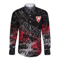 Sydney Swans Long Sleeve Button Shirt Urban Graffiti Street Art - Bold Abstract Spray Paint