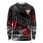 Sydney Swans Long Sleeve Shirt Urban Graffiti Street Art - Bold Abstract Spray Paint
