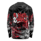 Sydney Swans Long Sleeve Shirt Urban Graffiti Street Art - Bold Abstract Spray Paint