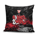 Sydney Swans Pillow Cover Urban Graffiti Street Art - Bold Abstract Spray Paint