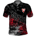 Sydney Swans Polo Shirt Urban Graffiti Street Art - Bold Abstract Spray Paint