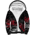 Sydney Swans Sherpa Hoodie Urban Graffiti Street Art - Bold Abstract Spray Paint