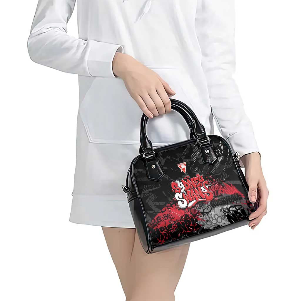 Sydney Swans Shoulder Handbag Urban Graffiti Street Art - Bold Abstract Spray Paint