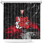 Sydney Swans Shower Curtain Urban Graffiti Street Art - Bold Abstract Spray Paint