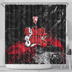 Sydney Swans Shower Curtain Urban Graffiti Street Art - Bold Abstract Spray Paint