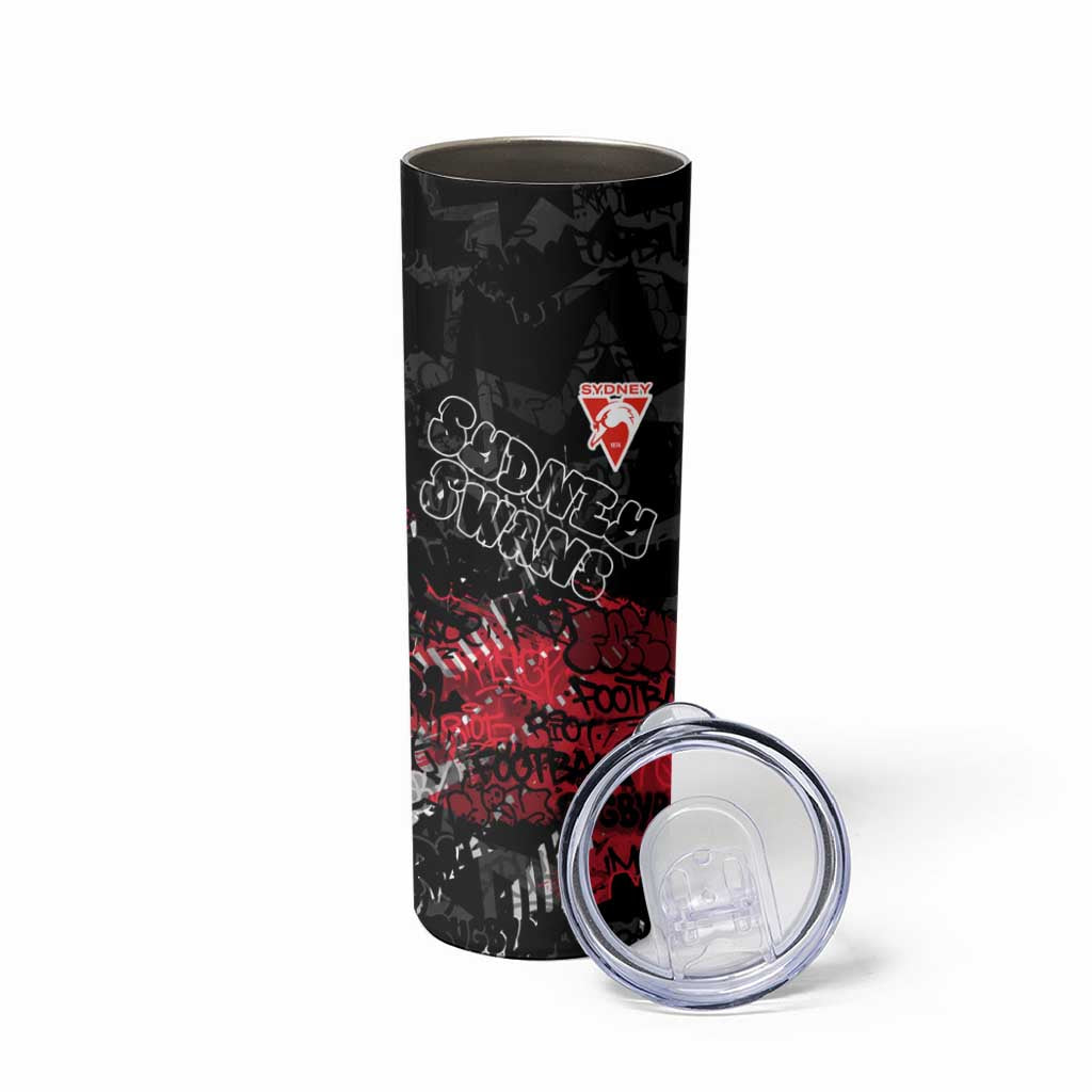 Sydney Swans Skinny Tumbler Urban Graffiti Street Art - Bold Abstract Spray Paint