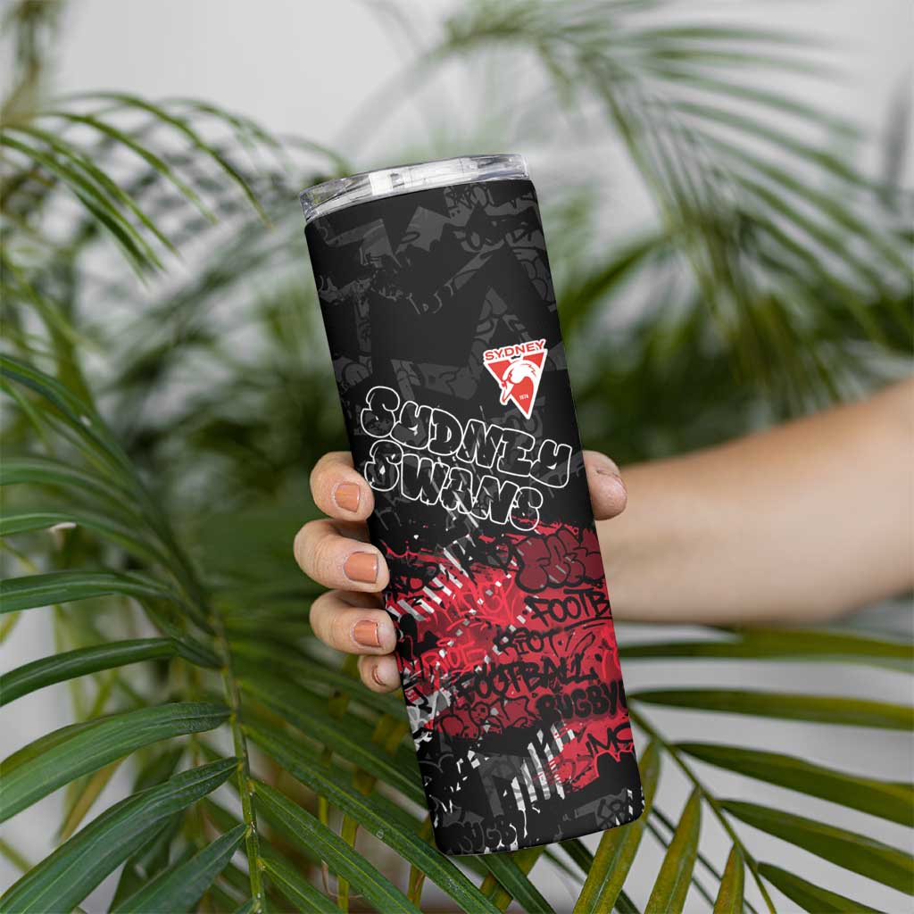 Sydney Swans Skinny Tumbler Urban Graffiti Street Art - Bold Abstract Spray Paint