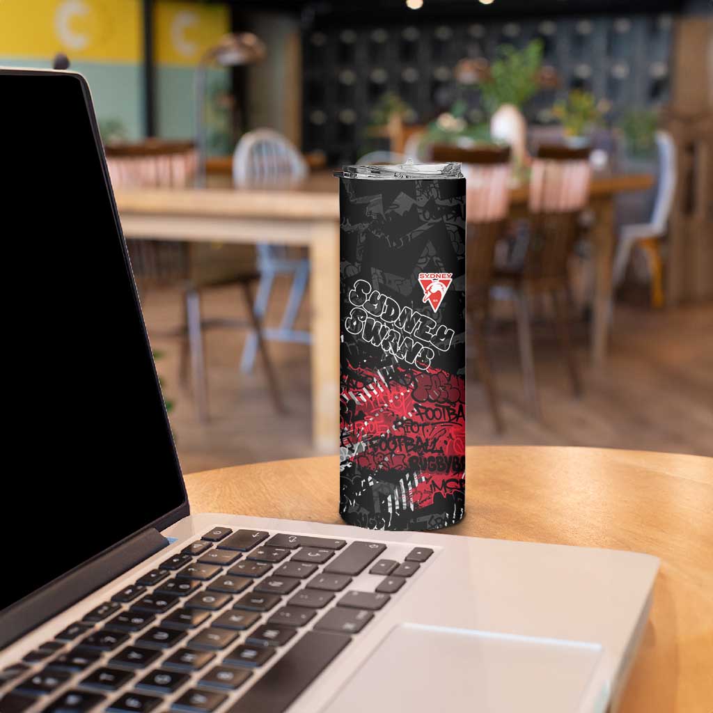 Sydney Swans Skinny Tumbler Urban Graffiti Street Art - Bold Abstract Spray Paint