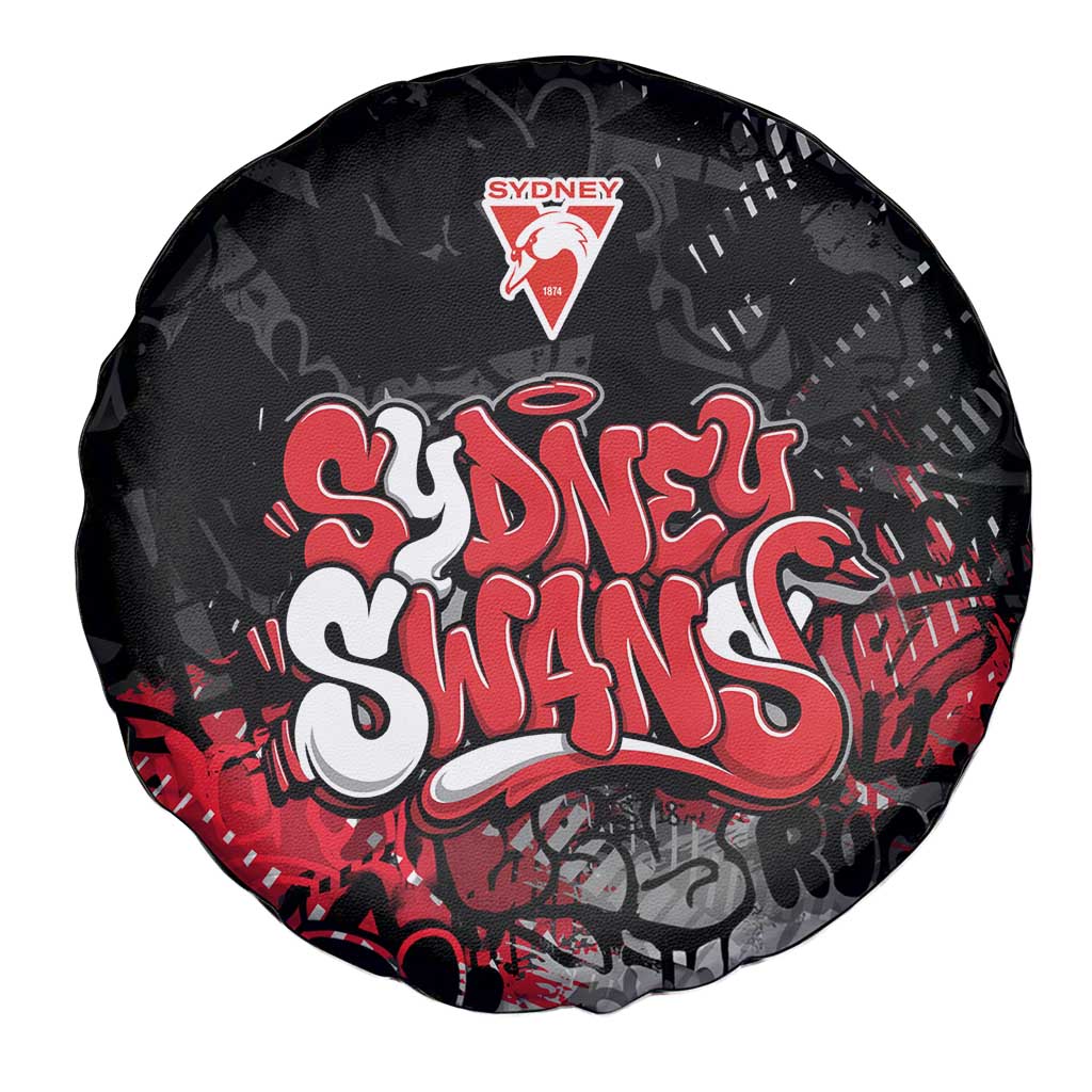 Sydney Swans Spare Tire Cover Urban Graffiti Street Art - Bold Abstract Spray Paint