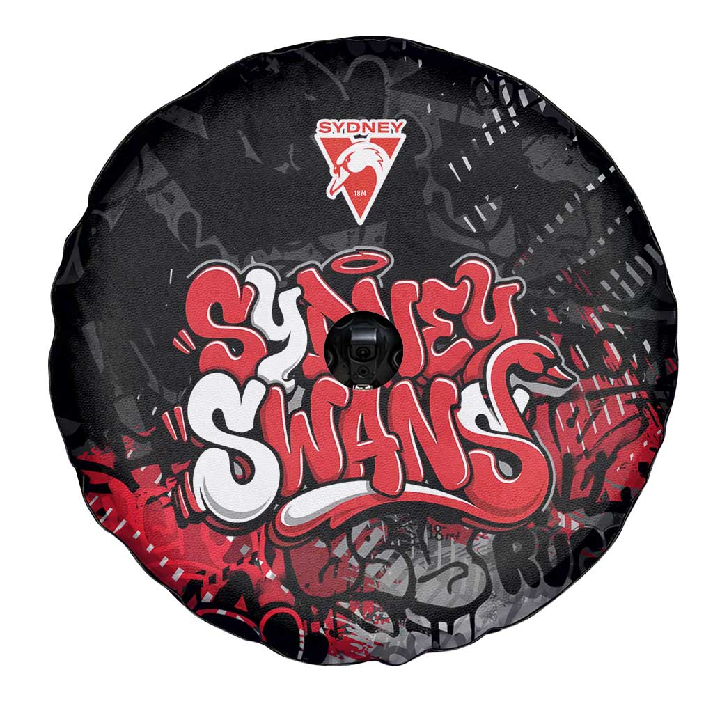 Sydney Swans Spare Tire Cover Urban Graffiti Street Art - Bold Abstract Spray Paint