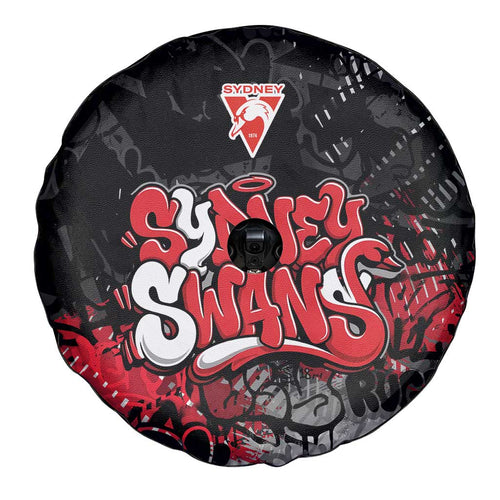 Sydney Swans Spare Tire Cover Urban Graffiti Street Art - Bold Abstract Spray Paint