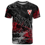Sydney Swans T Shirt Urban Graffiti Street Art - Bold Abstract Spray Paint