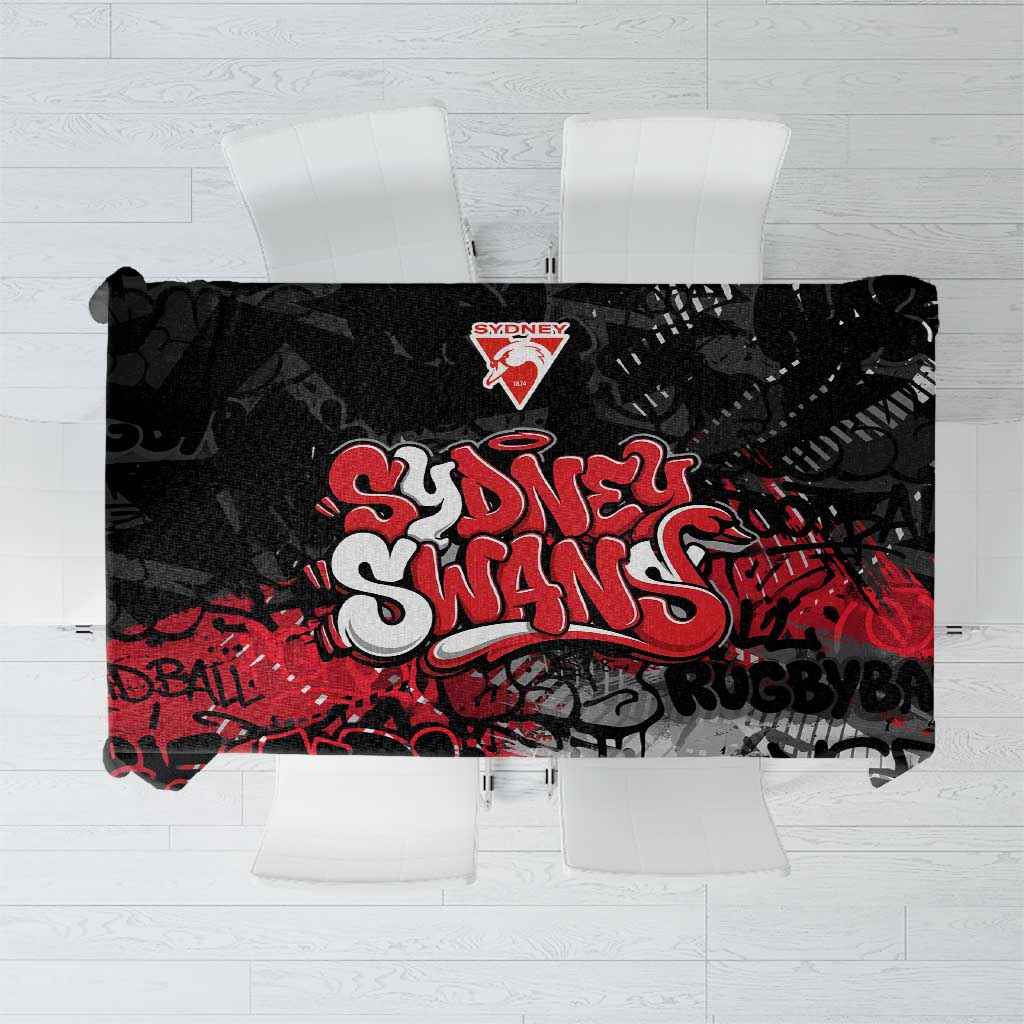Sydney Swans Tablecloth Urban Graffiti Street Art - Bold Abstract Spray Paint