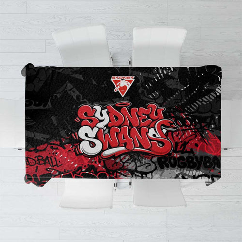 Sydney Swans Tablecloth Urban Graffiti Street Art - Bold Abstract Spray Paint
