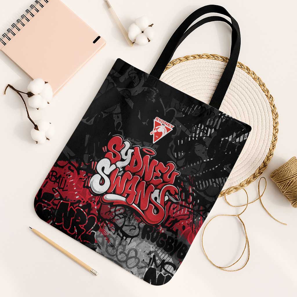 Sydney Swans Tote Bag Urban Graffiti Street Art - Bold Abstract Spray Paint