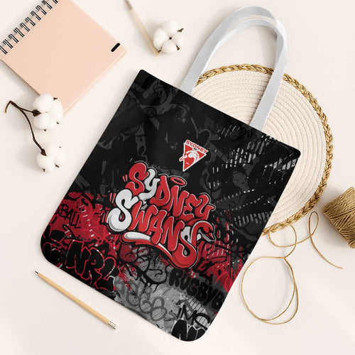 Sydney Swans Tote Bag Urban Graffiti Street Art - Bold Abstract Spray Paint