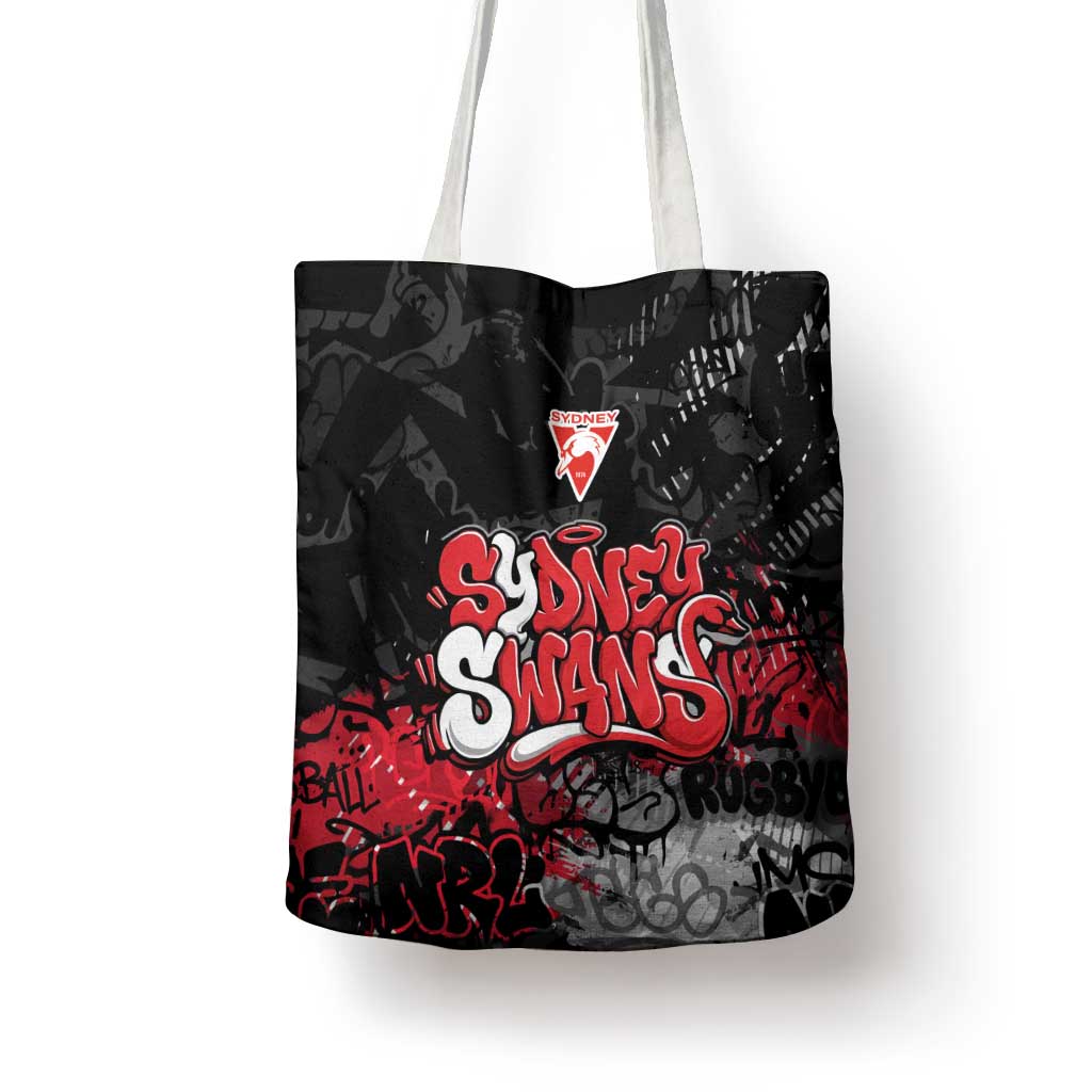 Sydney Swans Tote Bag Urban Graffiti Street Art - Bold Abstract Spray Paint