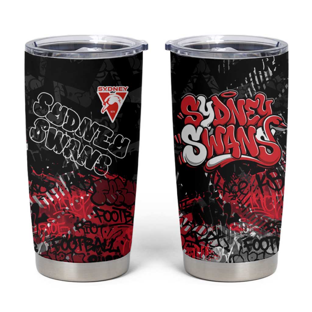 Sydney Swans Tumbler Cup Urban Graffiti Street Art - Bold Abstract Spray Paint